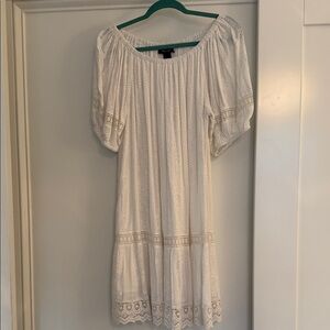Karen Kane White Eyelet Midi Dress